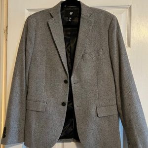 H&M Slim Fit Gray Mens Blazer/Sport Coat US 38R